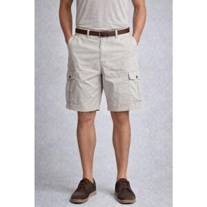 Chaps Men’s Cargo Shorts Size 42 Light Beige 100% Cotton Y2K COTTON